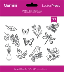 Gemini LetterPress Plate & Die - Wildlife Embellishments